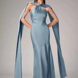 Azazie Kinsley Dusty Blue Bridesmaid Dress